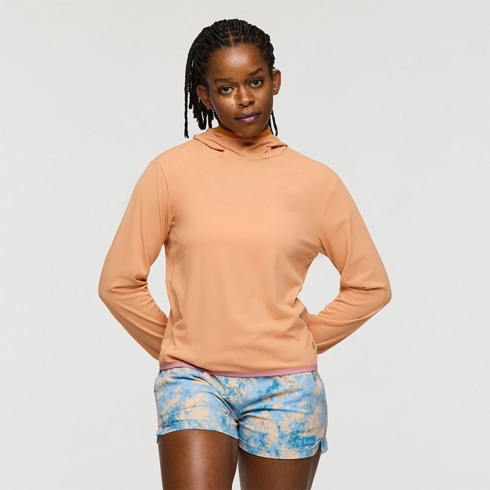 Cotopaxi Sombra Sun Hoodie Women XL Apricot UPF 50+ Recycled Activewear Gorpcore
